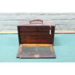 An early 20th Century oak engineers chest with six graduating drawers with engineering contents,