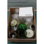 A box of mixed ceramics and glassware