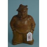 A late 19th Century/early 20th Century salt glazed tobacco jar in the form of a sailor,