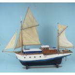 A model sailing boat with part radio controls (not working),