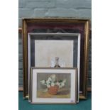 A framed pastel portrait of a lady after Vermeer by J Cattermole,