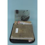 Two large boxes of antique photography dry negative plates,