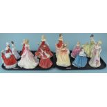 Twelve Royal Doulton 'Pretty Ladies' figurines
