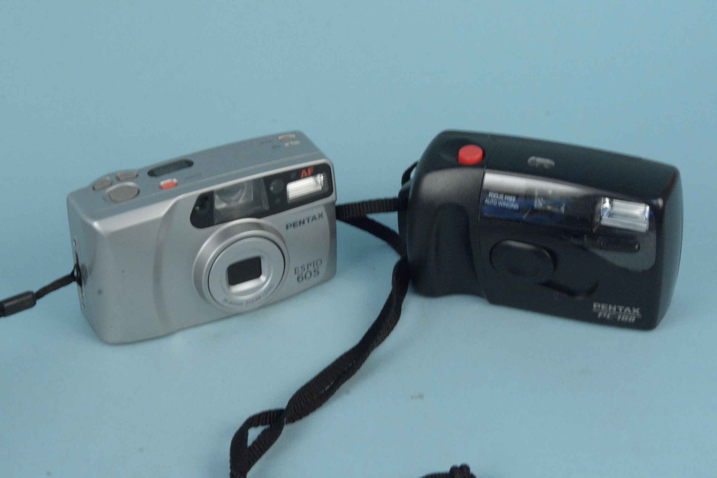 Six vintage 35mm cameras including Olympus AF-1, three Pentax, - Image 3 of 3