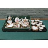 A quantity of Royal Albert Old Country Roses china including a thirteen piece coffee set,