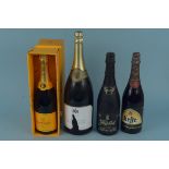 A large 150cl Reynier Brut Champagne, a Freixenet Cava,