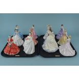 A collection of twelve Royal Doulton mainly named ladies
