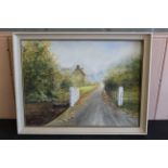 A framed oil on board marked 'Castle Eden' on reverse, signed C Oake 1989,