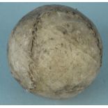A mid 19th Century feather filled games ball, approx.