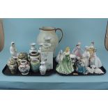 Assorted china including figurines, ginger jars,