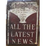 A vintage enamel sign for 'East Anglian Daily Times',