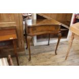 A mid 20th Century burr walnut veneered Queen Anne style dressing table