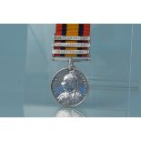 A Queens South Africa medal with three clasps, Johannesburg,