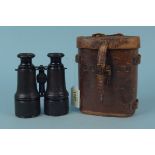 A pair of WWI era binoculars, eye pieces marked Lemaire Fabt Paris,