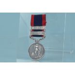 A Sutlej medal Moodkee 1845 with two clasps Sobraon and Ferozeshuhur to George Jackson 80th Regt