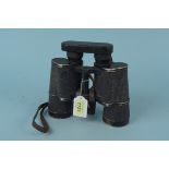 A pair of German WWII era 10x50 binoculars by biC (Carl Zeiss) with rare leather tab