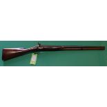 A percussion shotgun of approx 12 bore with approx 27 1/2" barrel,
