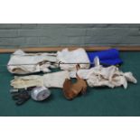 A 'Leon Paul' fencing foil with some related clothing etc