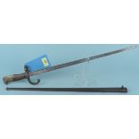 A French model 1874 bayonet with scabbard,