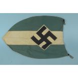 A German (PATTERN) shield shaped banner top with two metal clips,