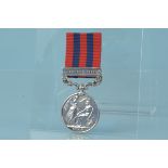 An India General Service medal with Samana 1891 clasp to 5521 Pte J.Walker 1st BN K.R.RIF.C.