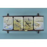 Four limited edition ceramic plaques by Davenport, forming 'The Battle of Britain Memorial Flight',