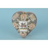 A WWI era sweetheart pin cushion with 'The Buffs' emblem to centre