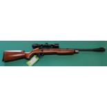 An S.M.K. .22 cal CO2 air rifle XT501 Rabbit Destroyer, in very good condition with 4x32 scope, N.V.