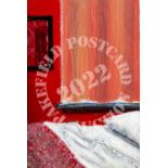 Red Bedroom. Acrylic. An exercise in textures.