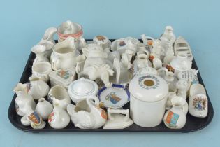 Crested china including cats and jugs etc with East Anglian theme