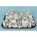 Crested china including cats and jugs etc with East Anglian theme