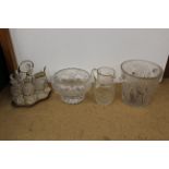 A cut glass pail,