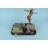 A spelter figurine 'The Good Fairy', impressed JMR 1916 (Jessie McCutcheon Raleigh),