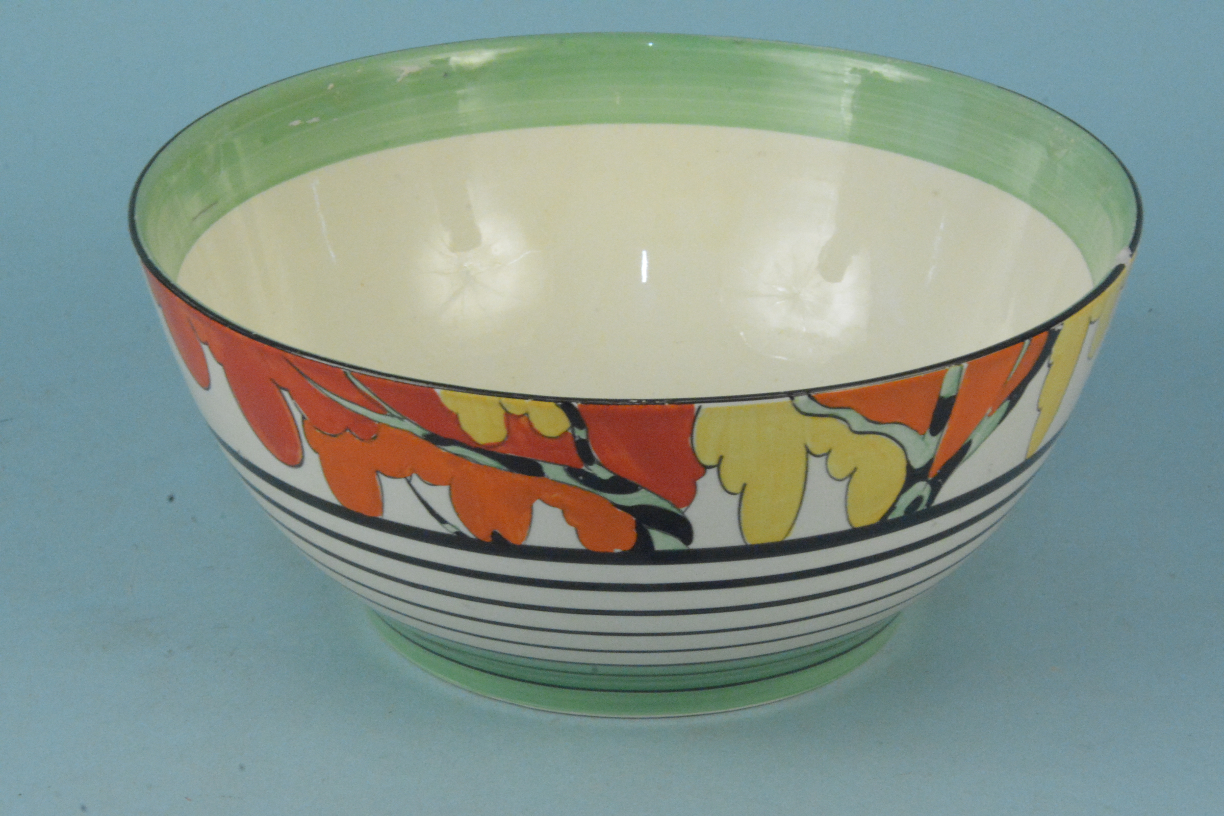 A Clarice Cliff Bizarre Fantasque hand painted bowl,