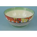 A Clarice Cliff Bizarre Fantasque hand painted bowl,