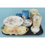 Mixed ceramics including Fieldings Crown Devon dishes,