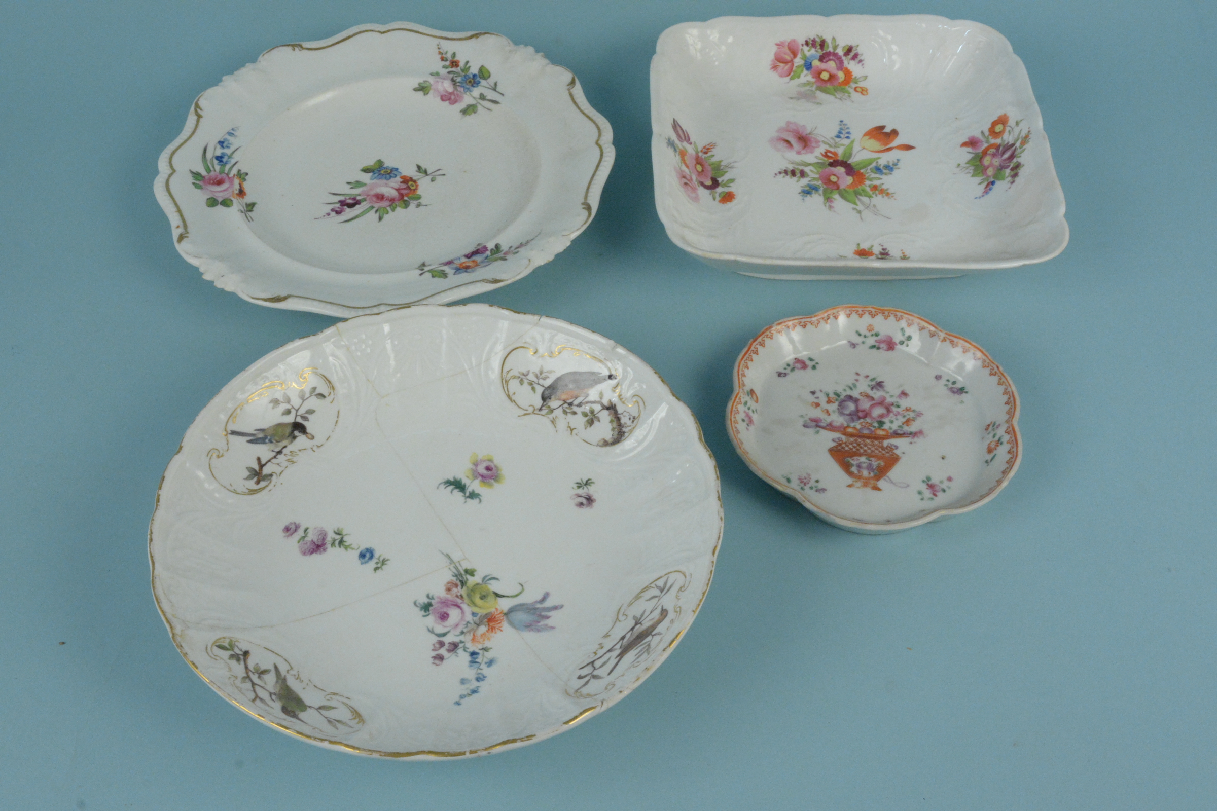 Mixed early/mid 19th Century porcelain plates including Derby hand painted, - Image 3 of 3