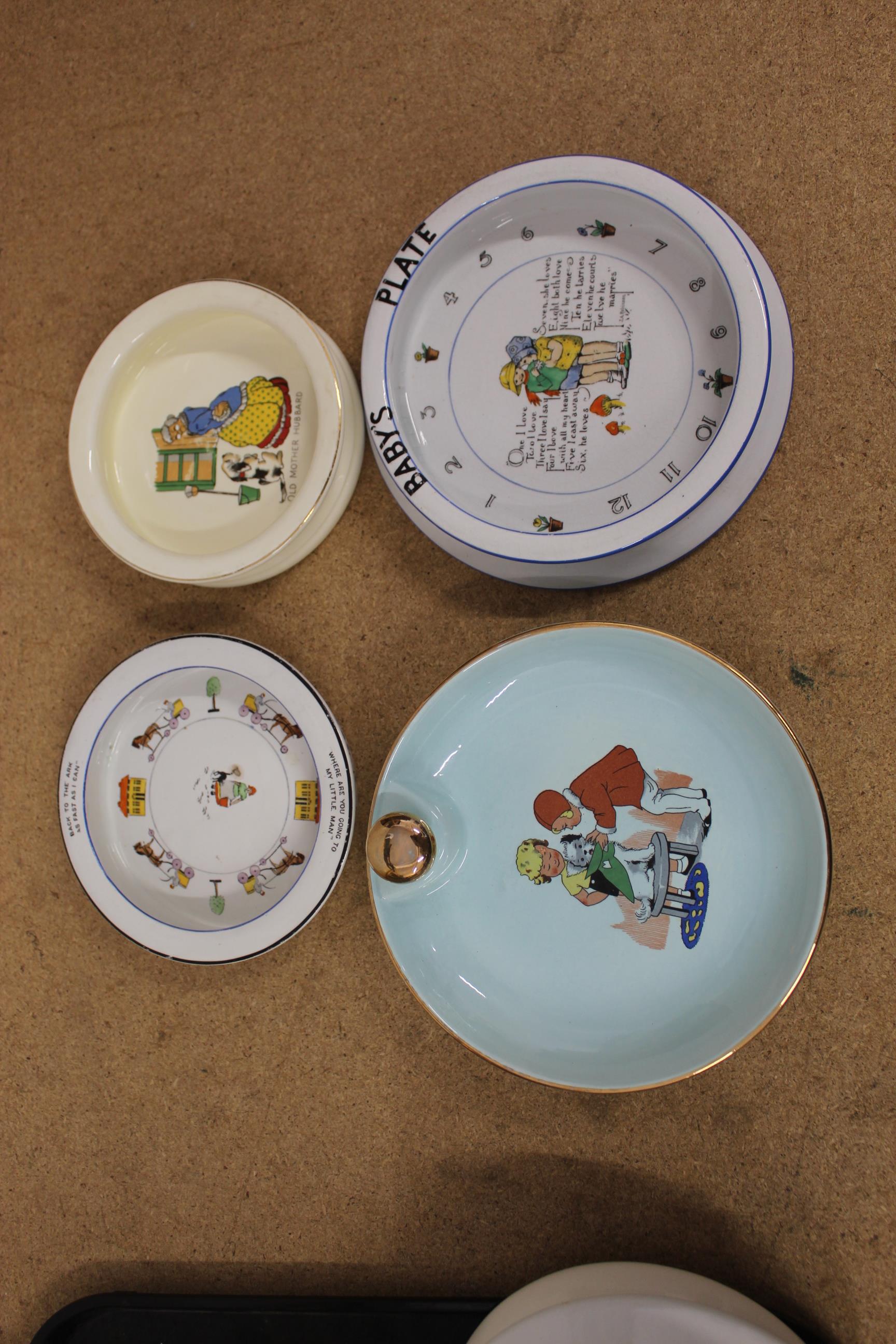 Six various pre WWII 'babys' plates, - Image 3 of 3