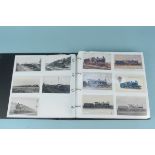 A very well filled postcard album,