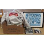 A box of Beatles memorabilia including books, pictures, facsimile autographs,