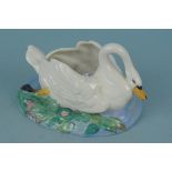 A Wilkinson Ltd Clarice Cliff pottery swan,