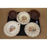 Four Royal Doulton pre WWII Bunnykins dishes including a warming plate,