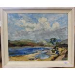 A framed oil on board 'Loch Killisport on the Sound of Jura', signed and dated 'G Kelly 1961',