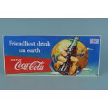 A tin plate 1993 dated Coco-Cola advertising sign, 42cm x 18.