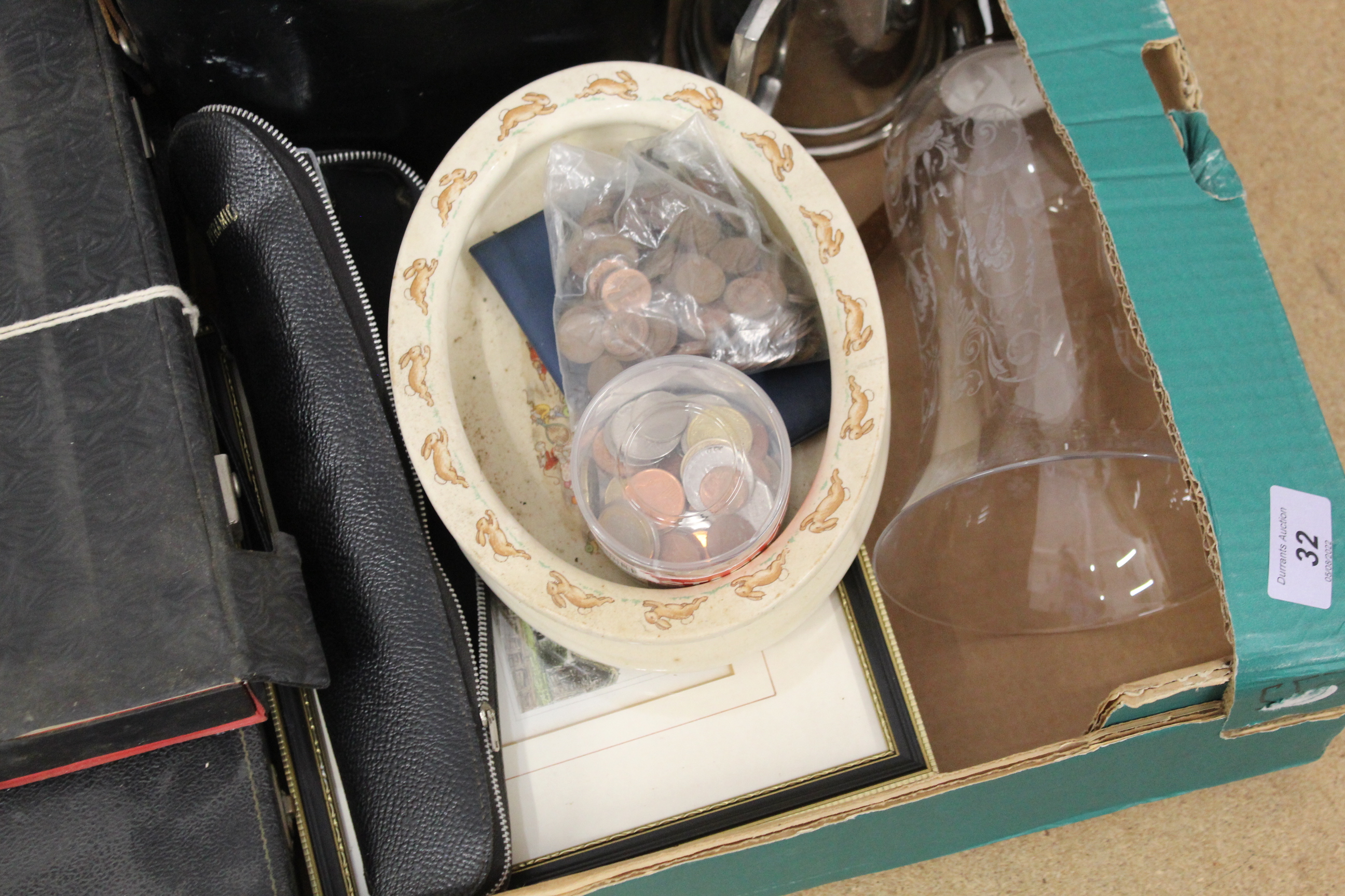 A mixed box including Russian 7x50 binoculars (clear optics), a canteen of cutlery, Mahjong set, - Image 2 of 3