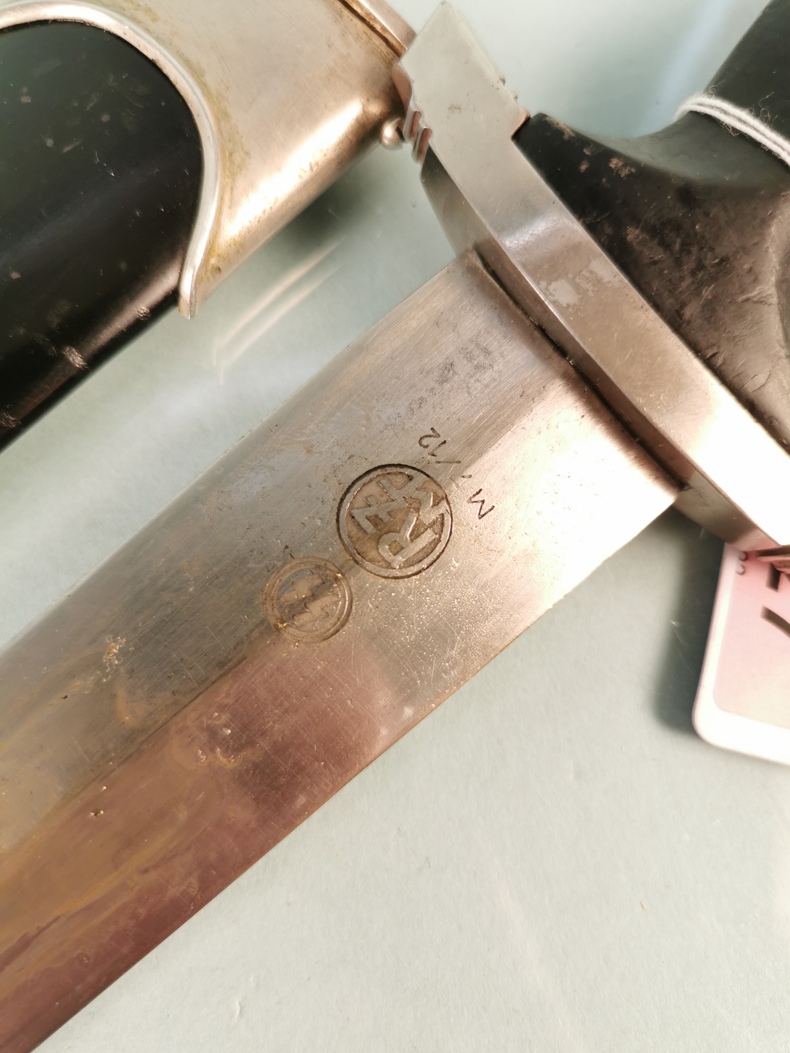 An SS model 1933 service dagger with blade marked with RZM logo and M7/12 together with SS Runes. - Image 6 of 7