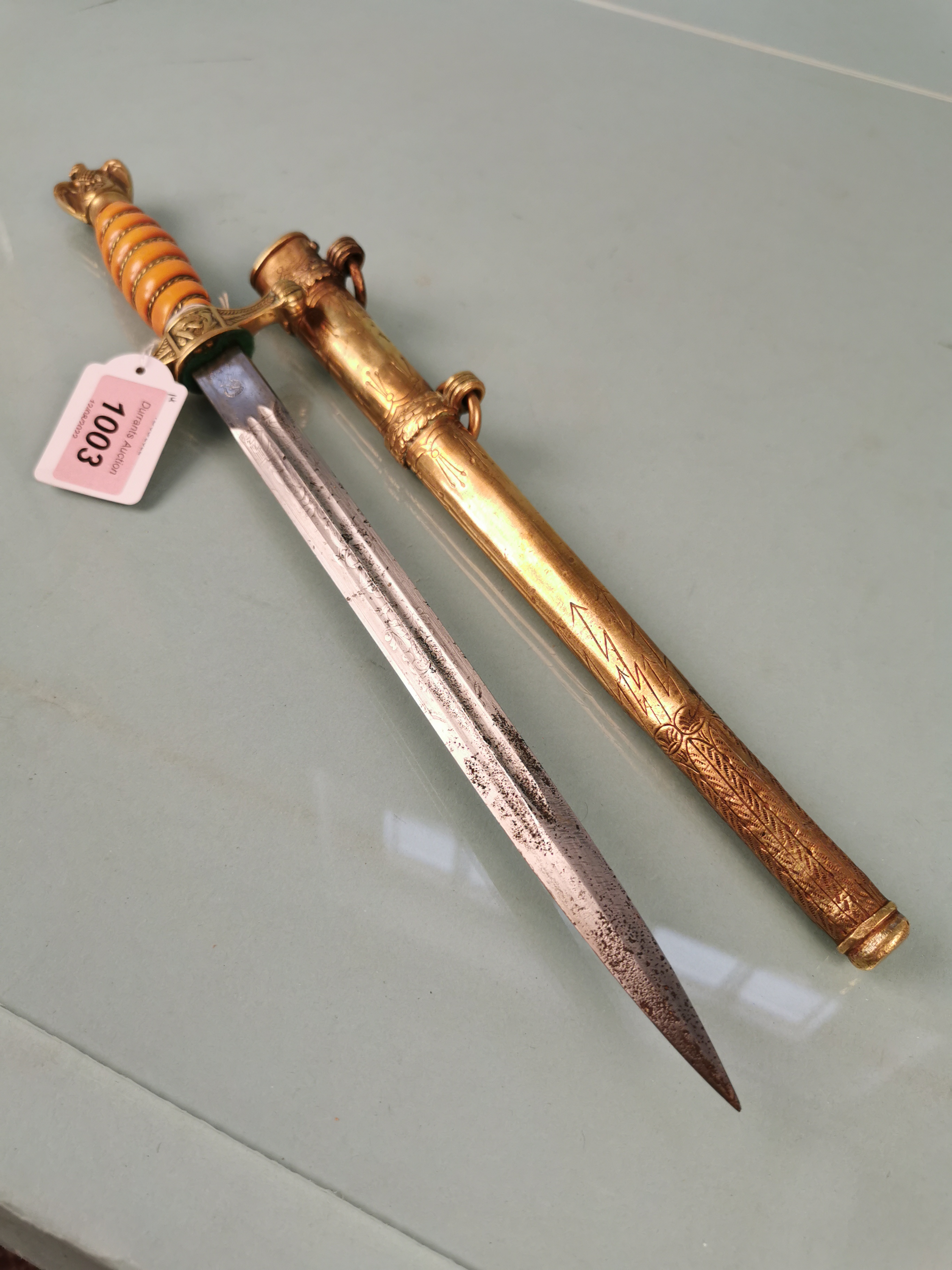 A second model Navy (Kriegsmarine) Officer's dress dagger, by W.K.C. - Image 4 of 6