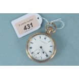 A Thomas Russell & Son gold plated pocket watch