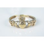 A 9ct gold Claddagh ring, size Q,