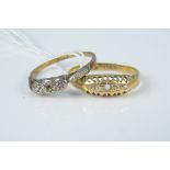 Two 18ct gold diamond set rings, weight approx 3.